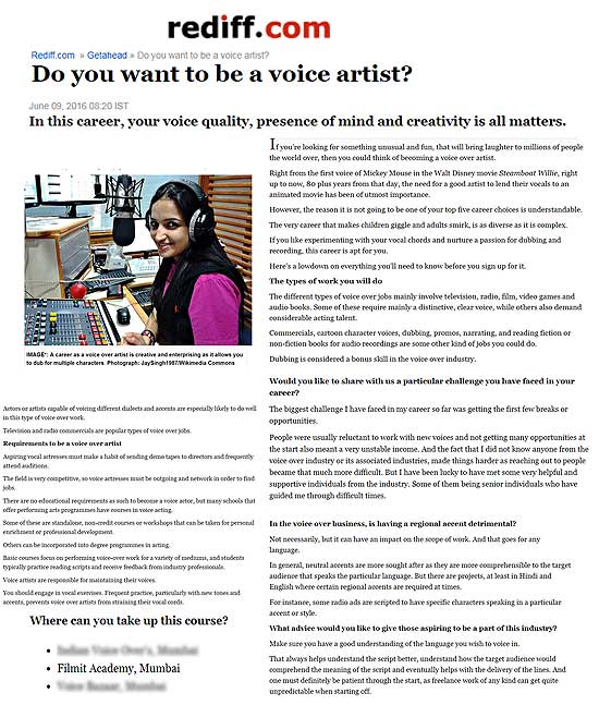 Voice Training Courses in Mumbai : Voiceover | Dubbing | Narration |  Modulation